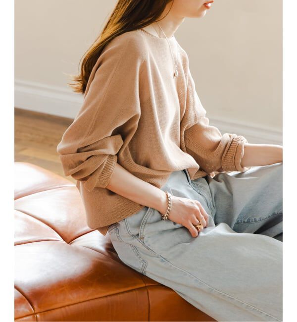 NOBLE「《WEB&なんばCITY店限定》ペーパーヤーン裏天竺プルオーバー(natsuセレクト)」|ニット・セーター|