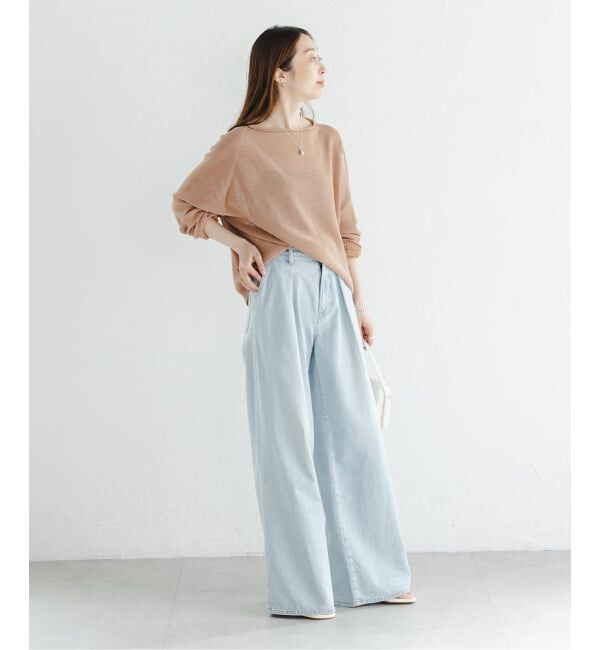 NOBLE「《WEB&なんばCITY店限定》ペーパーヤーン裏天竺プルオーバー(natsuセレクト)」|ニット・セーター|