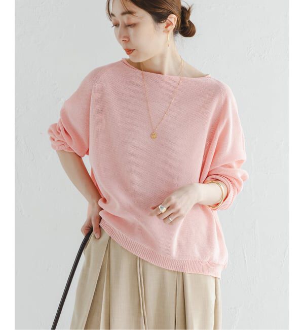 NOBLE「《WEB&なんばCITY店限定》ペーパーヤーン裏天竺プルオーバー(natsuセレクト)」|ニット・セーター|
