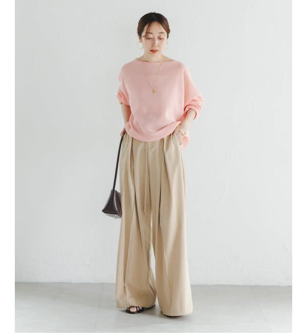 NOBLE「《WEB&なんばCITY店限定》ペーパーヤーン裏天竺プルオーバー(natsuセレクト)」|ニット・セーター|