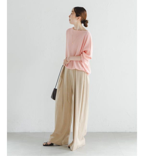 NOBLE「《WEB&なんばCITY店限定》ペーパーヤーン裏天竺プルオーバー(natsuセレクト)」|ニット・セーター|