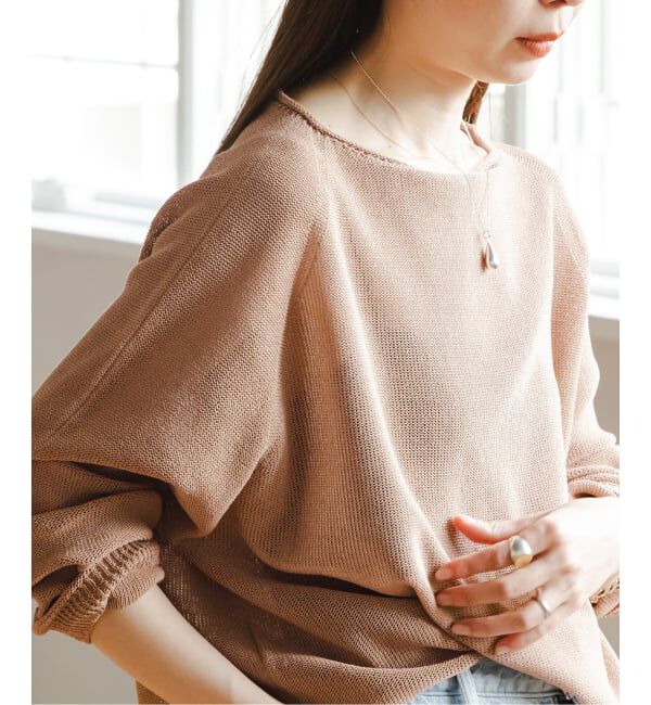 NOBLE「《WEB&なんばCITY店限定》ペーパーヤーン裏天竺プルオーバー(natsuセレクト)」|ニット・セーター|