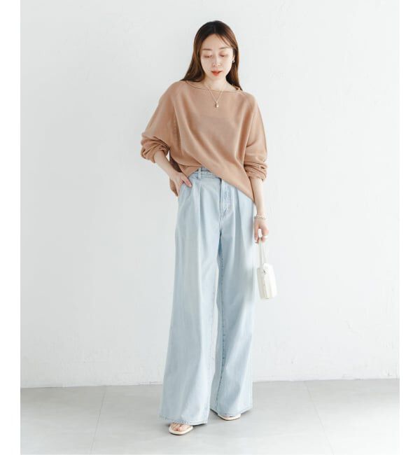 NOBLE「《WEB&なんばCITY店限定》ペーパーヤーン裏天竺プルオーバー(natsuセレクト)」|ニット・セーター|