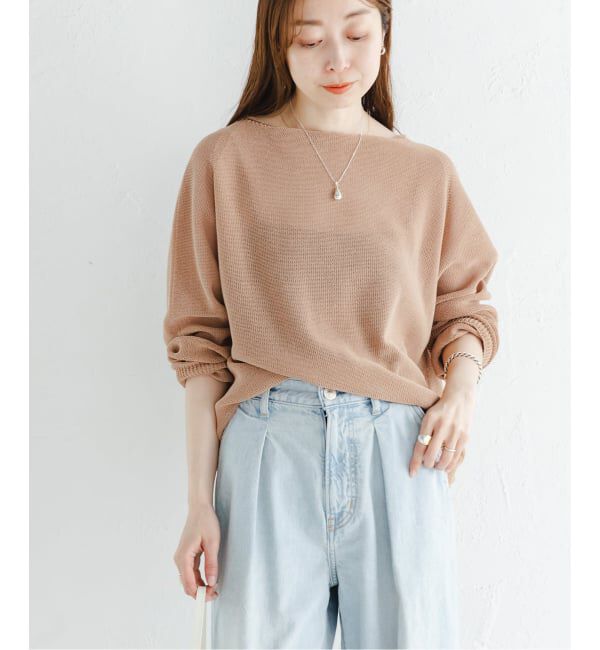 NOBLE「《WEB&なんばCITY店限定》ペーパーヤーン裏天竺プルオーバー(natsuセレクト)」|ニット・セーター|