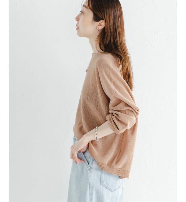 NOBLE「《WEB&なんばCITY店限定》ペーパーヤーン裏天竺プルオーバー(natsuセレクト)」|ニット・セーター|