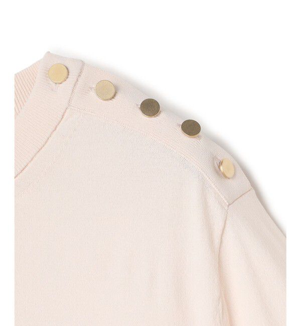 BEIGE,「NADIA / ストレッチ メタルボタンニット」|ニット・セーター|