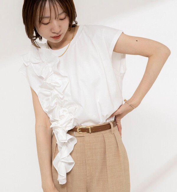 NOLLEY'S「【WEB限定】フリルTシャツ」|Tシャツ・カットソー|