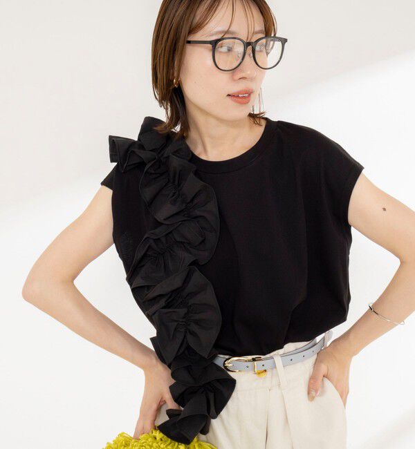 NOLLEY'S「【WEB限定】フリルTシャツ」|Tシャツ・カットソー|