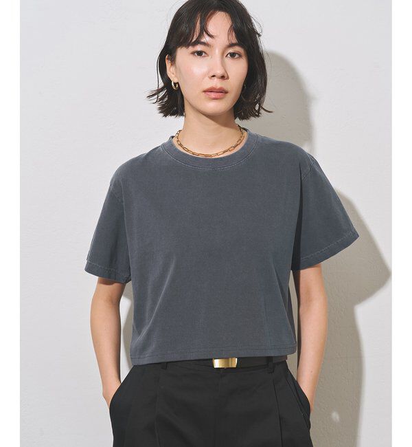  「ピグメントショートTシャツ」|Tシャツ・カットソー|ネイビー