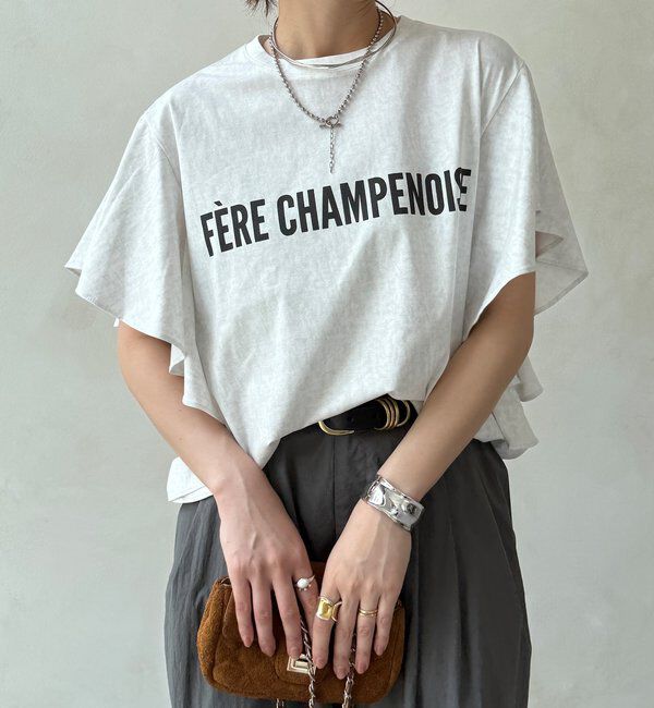  「【WEB限定】ラッフルスリーブロゴTEE」|Tシャツ・カットソー|