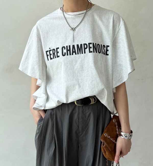  「【WEB限定】ラッフルスリーブロゴTEE」|Tシャツ・カットソー|