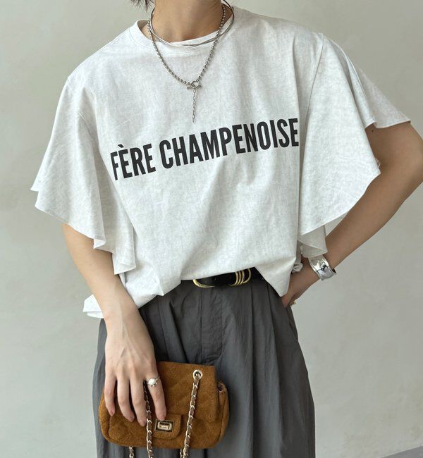  「【WEB限定】ラッフルスリーブロゴTEE」|Tシャツ・カットソー|