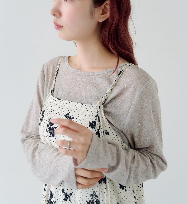  「【4色展開/前後2WAY】ラインストーンシアーカットソー」|Tシャツ・カットソー|