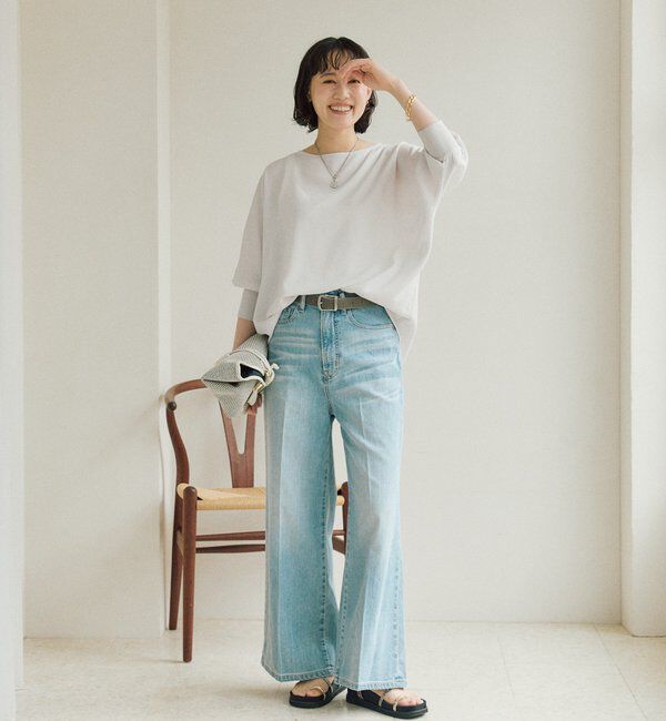  「【毎年ご好評！シワになりにくい/手洗い可】リブ付きジョーゼットドルマンブラウス」|シャツ・ブラウス|