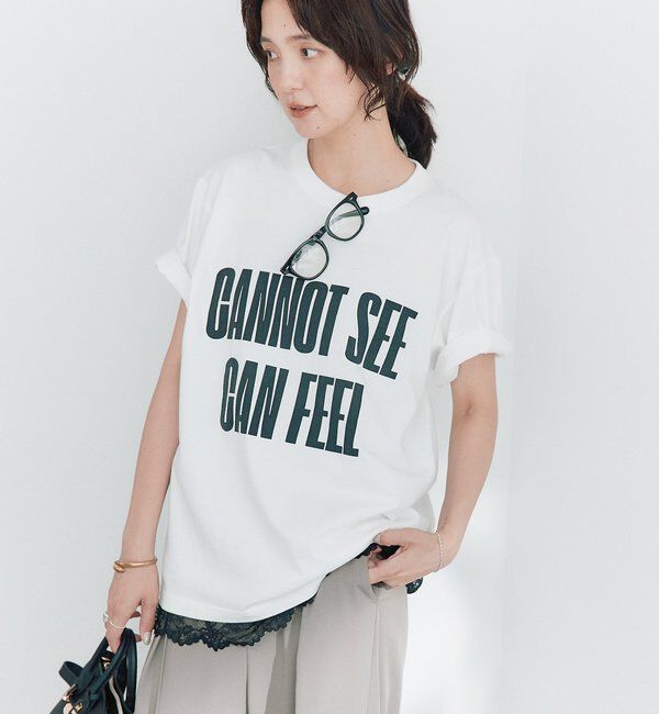 「予約【A・MONN】【綿100%/洗濯機洗い可】feelロゴTee」|Tシャツ・カットソー|