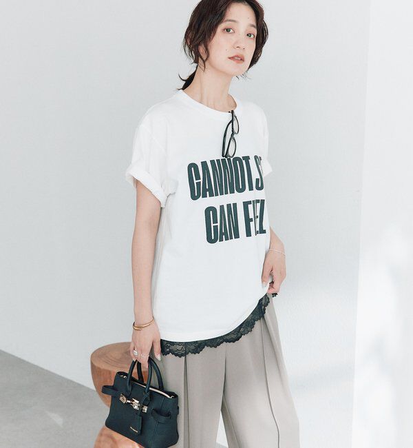  「予約【A・MONN】【綿100%/洗濯機洗い可】feelロゴTee」|Tシャツ・カットソー|