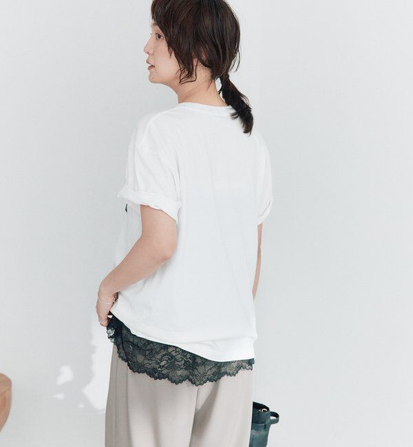  「予約【A・MONN】【綿100%/洗濯機洗い可】feelロゴTee」|Tシャツ・カットソー|