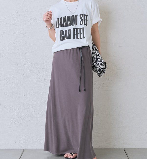  「予約【A・MONN】【綿100%/洗濯機洗い可】feelロゴTee」|Tシャツ・カットソー|