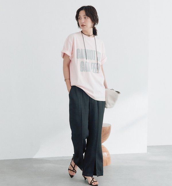  「予約【A・MONN】【綿100%/洗濯機洗い可】feelロゴTee」|Tシャツ・カットソー|