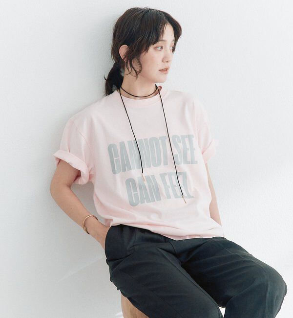  「予約【A・MONN】【綿100%/洗濯機洗い可】feelロゴTee」|Tシャツ・カットソー|