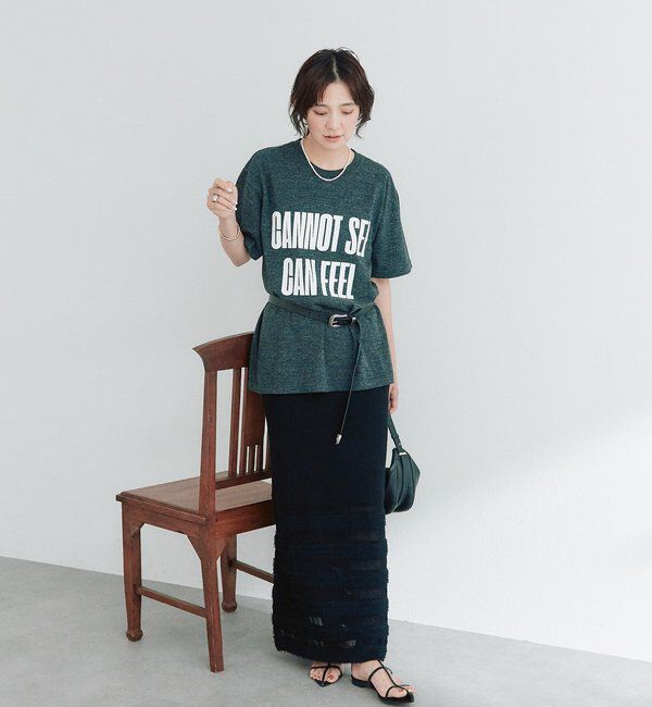  「予約【A・MONN】【綿100%/洗濯機洗い可】feelロゴTee」|Tシャツ・カットソー|