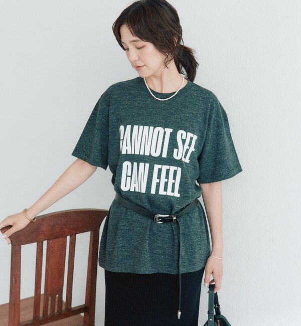  「予約【A・MONN】【綿100%/洗濯機洗い可】feelロゴTee」|Tシャツ・カットソー|