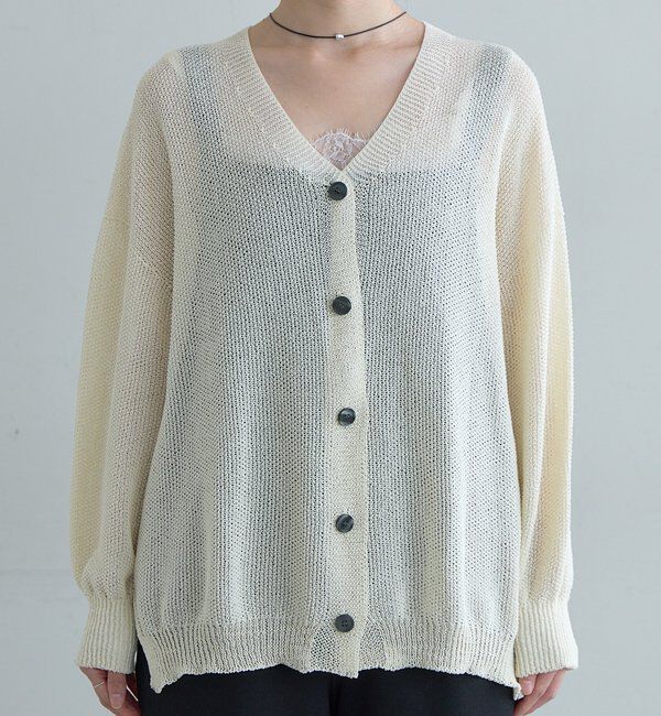  「【新色登場】ペーパーヤーンカーディガン」|カーディガン|