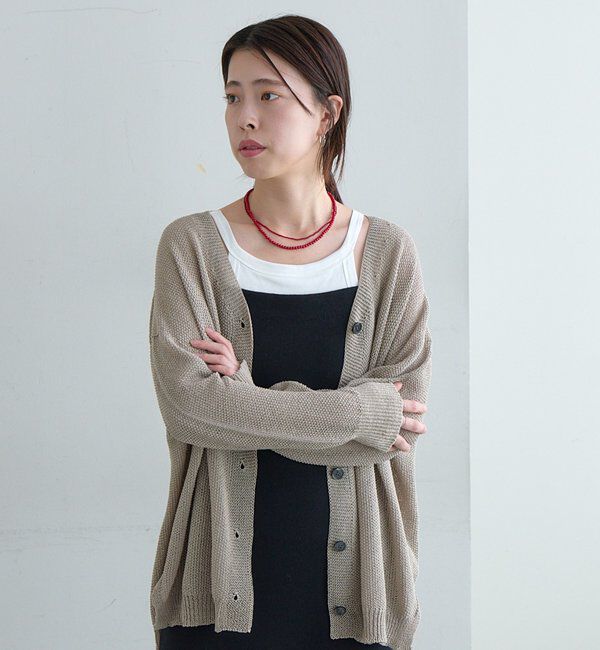  「【新色登場】ペーパーヤーンカーディガン」|カーディガン|