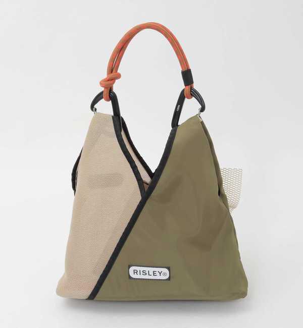 SOFFITTO「《WEB限定》【RISLEY&times;OUTDOOR(リズレイ&times;アウトドア)】トライアングルフリルメッシュBAGミニ 」|ハンドバッグ|