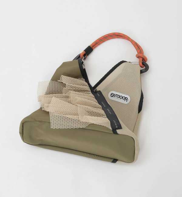 SOFFITTO「《WEB限定》【RISLEY&times;OUTDOOR(リズレイ&times;アウトドア)】トライアングルフリルメッシュBAGミニ 」|ハンドバッグ|