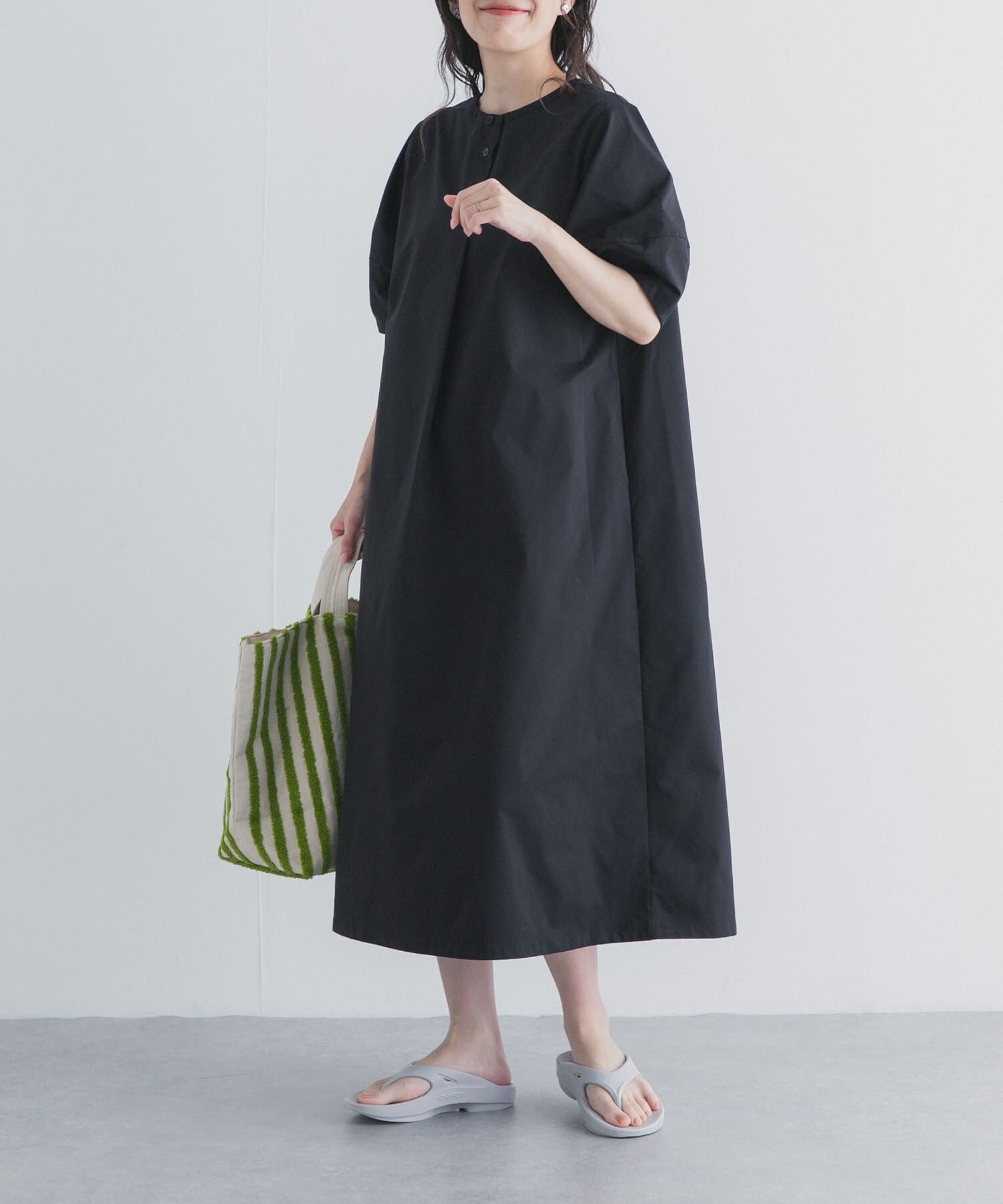 URBAN RESEARCH DOORS「2WAYランタンスリーブ ワンピース」|ワンピース|