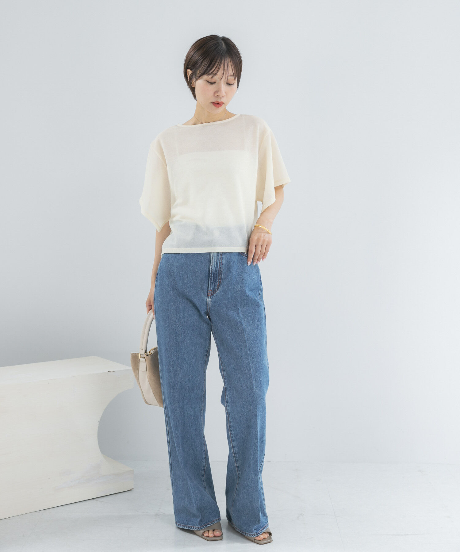 URBAN RESEARCH ROSSO「スリットスリーブカラミカットソー」|Tシャツ・カットソー|