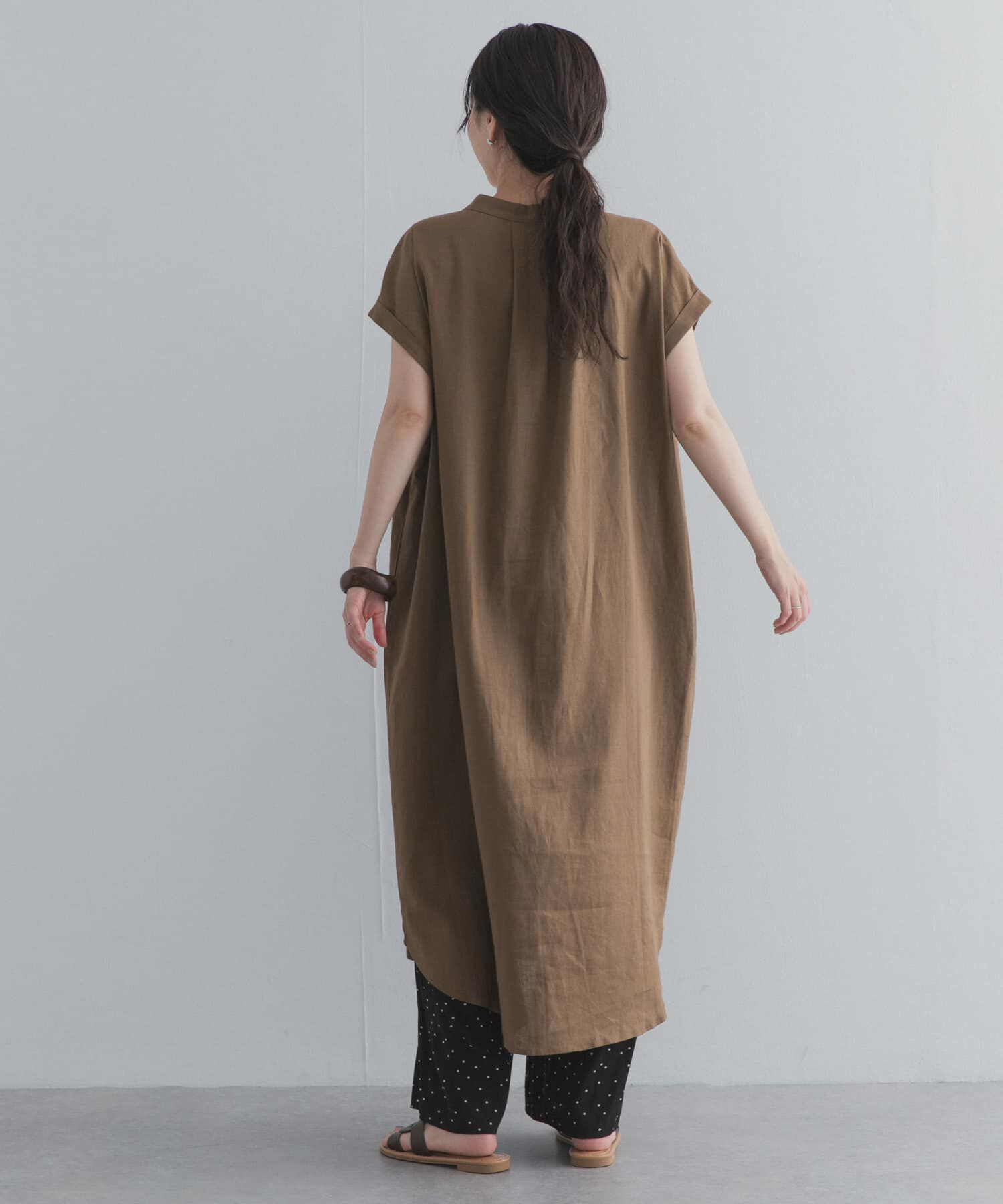 URBAN RESEARCH DOORS「リネンレーヨンスキッパーフレンチワンピース」|ワンピース|