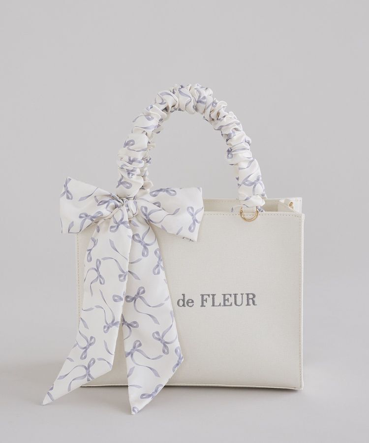 Maison de FLEUR「【2WAY/スカーフ付き】ギャザーハンドル2Wayバッグ」|ハンドバッグ|