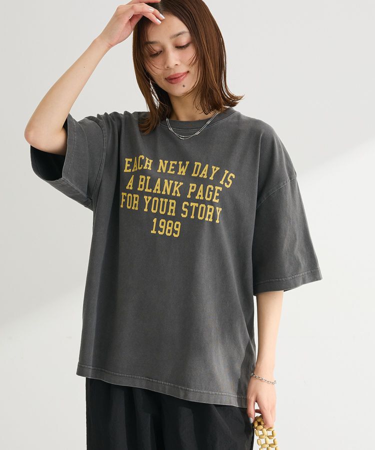 Green Parks「ピグメントロゴTシャツ」|Tシャツ・カットソー|Charcoal Gray
