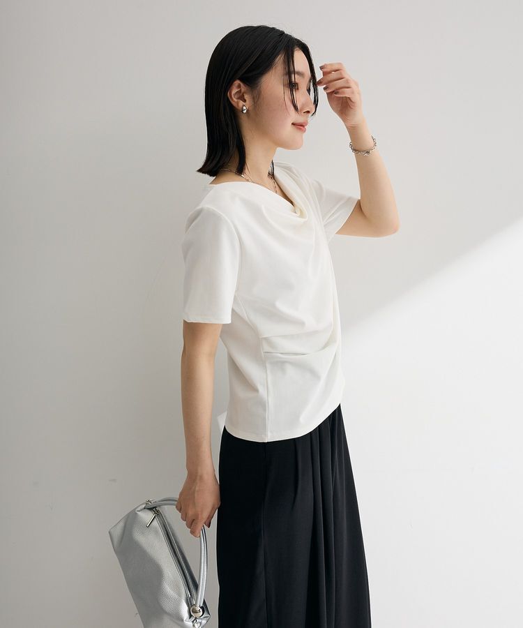 Green Parks「5分袖ドレーププルオーバー」|Tシャツ・カットソー|