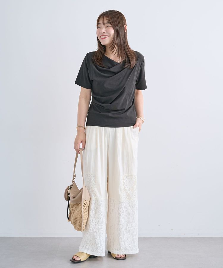 Green Parks「5分袖ドレーププルオーバー」|Tシャツ・カットソー|