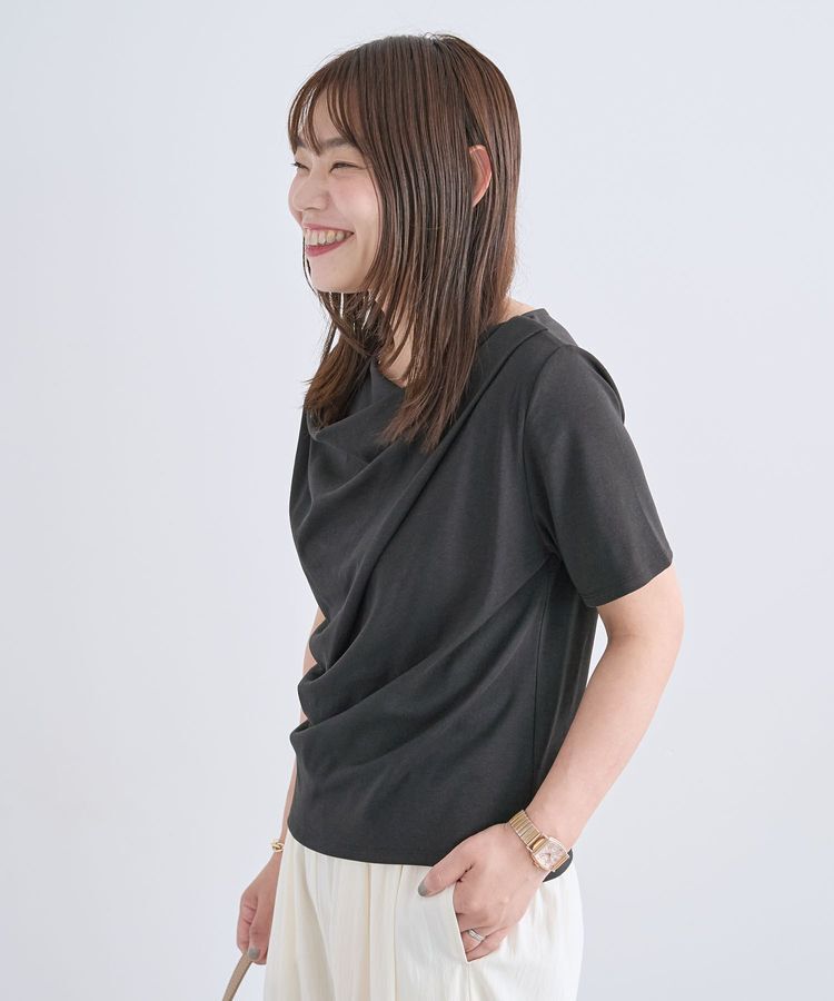 Green Parks「5分袖ドレーププルオーバー」|Tシャツ・カットソー|