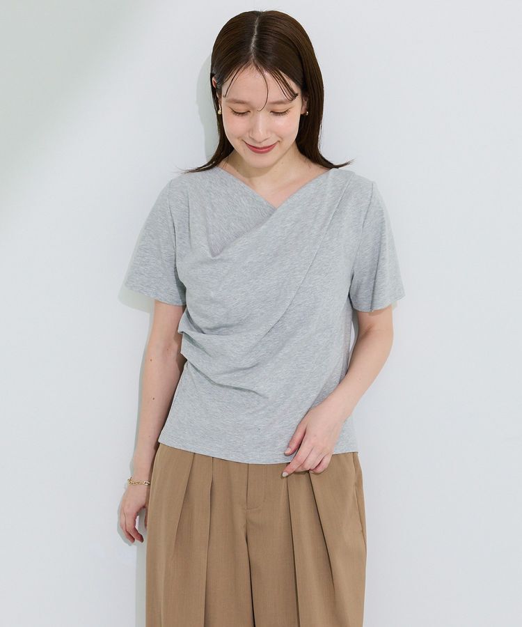 Green Parks「5分袖ドレーププルオーバー」|Tシャツ・カットソー|