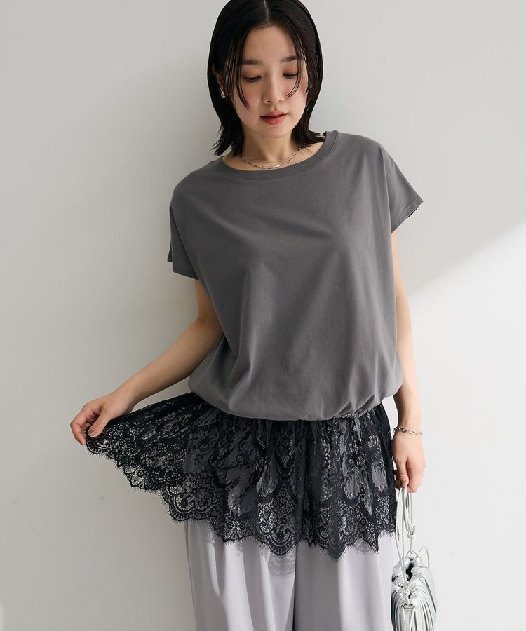 Green Parks「レースドッキングフレンチプルオーバー」|Tシャツ・カットソー|