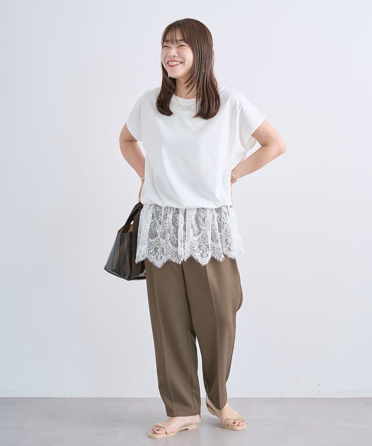 Green Parks「レースドッキングフレンチプルオーバー」|Tシャツ・カットソー|
