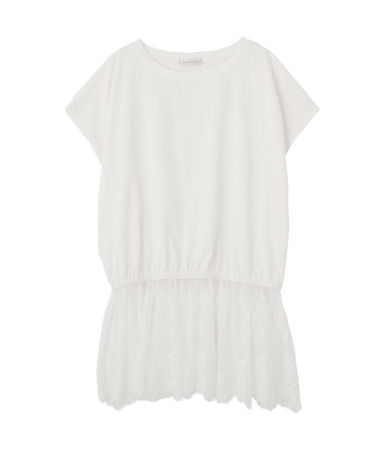 Green Parks「レースドッキングフレンチプルオーバー」|Tシャツ・カットソー|