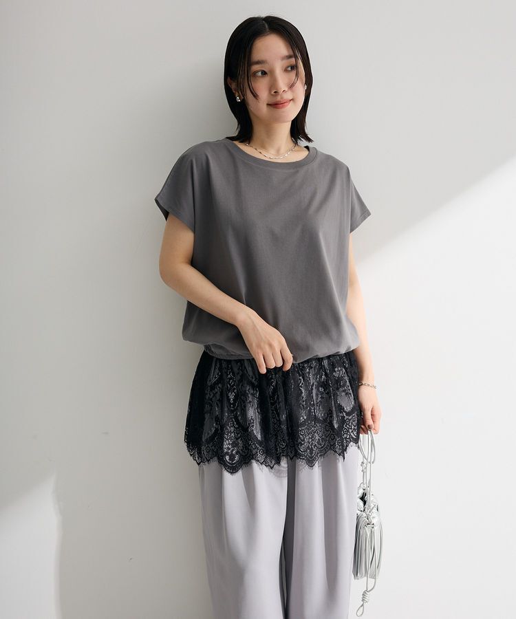 Green Parks「レースドッキングフレンチプルオーバー」|Tシャツ・カットソー|