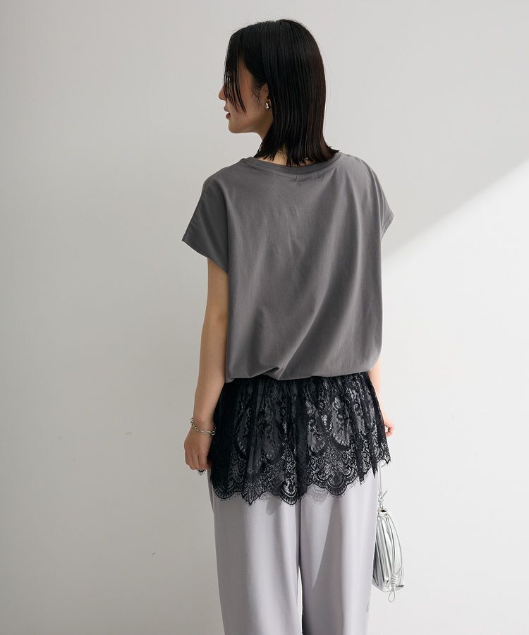 Green Parks「レースドッキングフレンチプルオーバー」|Tシャツ・カットソー|