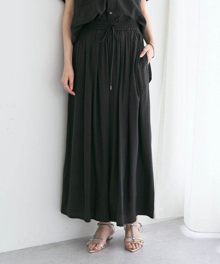 YECCA VECCA「【セットアップ可能】シルキータックワイドパンツ」|その他|