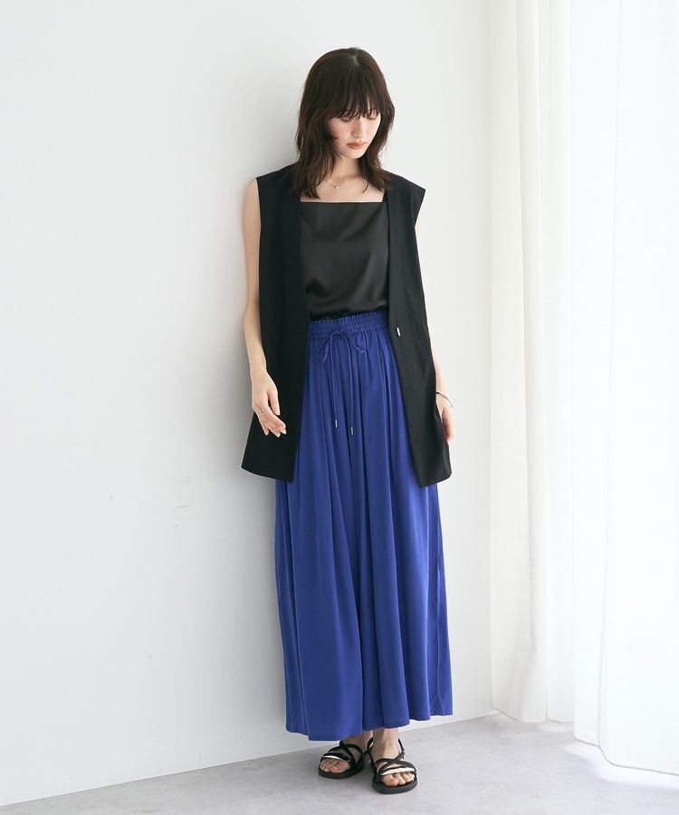 YECCA VECCA「【セットアップ可能】シルキータックワイドパンツ」|その他|