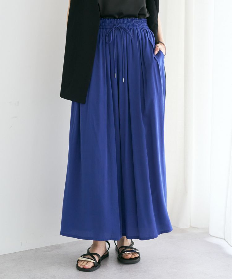 YECCA VECCA「【セットアップ可能】シルキータックワイドパンツ」|その他|Blue
