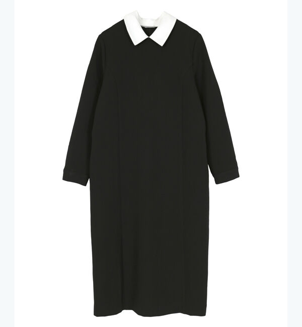 ur's「襟付Iラインワンピース」|ワンピース|ブラック