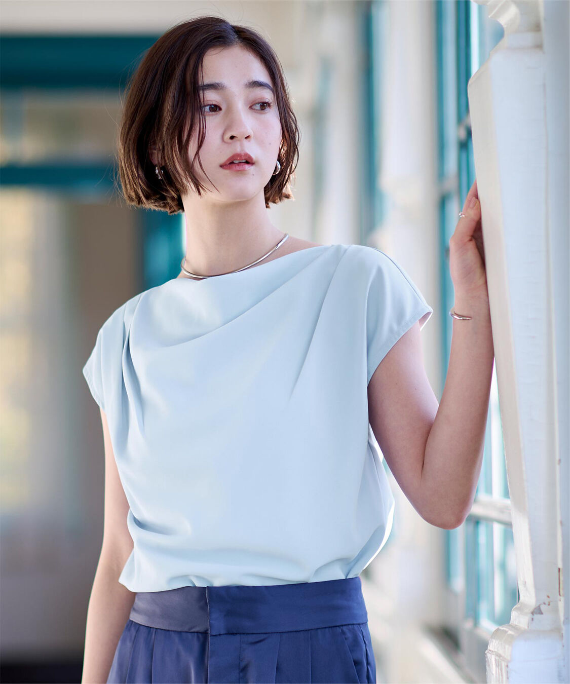ur's「ショルダータックドレーププルオーバー」|Tシャツ・カットソー|