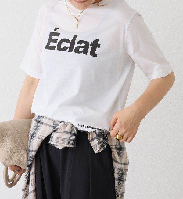  「シルケットロゴプリント&times;刺繍Tシャツ」|プルオーバー|